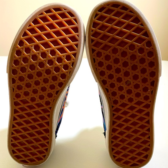 VANS OLD SKOOL - Kids- ELECTRIC FLAME/BLACK/TRUE WHITE-size 1.5 - Picture 6 of 6